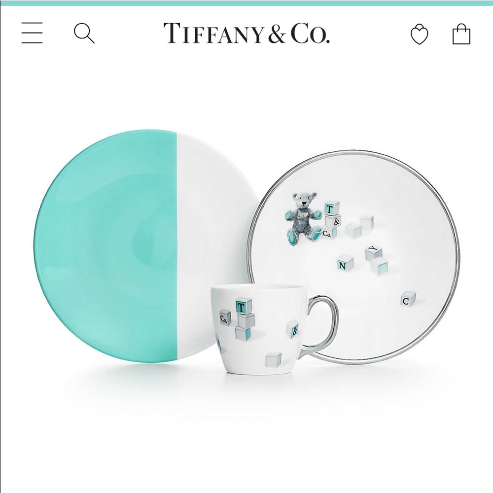 Tiffany Bear & Block Set + Man in the Moon Spoon